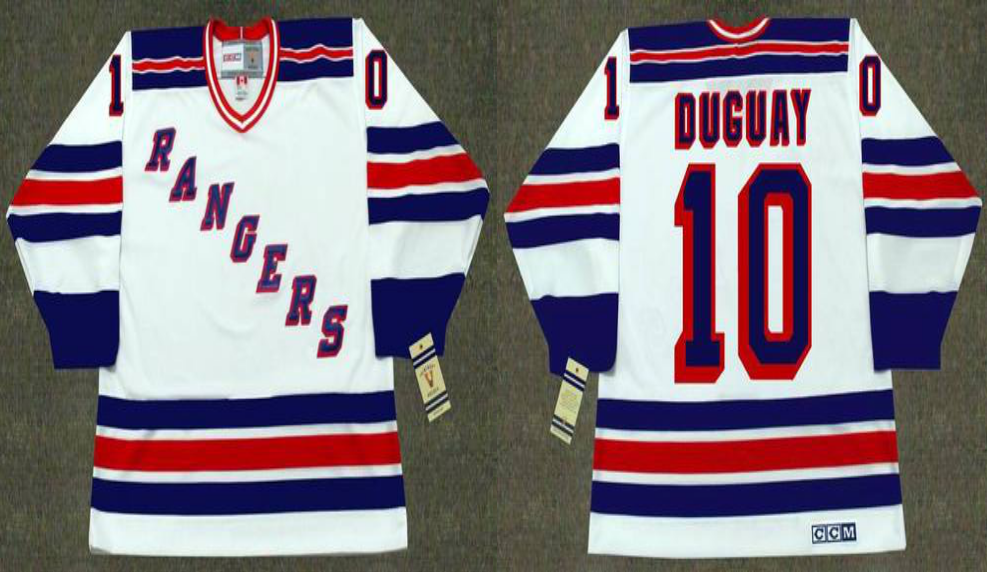 2019 Men New York Rangers #10 Duguay white CCM NHL jerseys->new york rangers->NHL Jersey